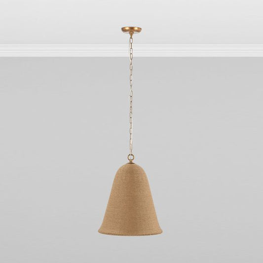 Lampa wiszaca o zaokraglonej formie z naturalnym charakterem w odcieniu bieli